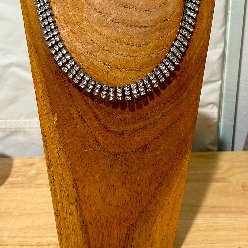 Vintage 2 Piece Sparkling Rhinestone Necklace and Bracelet Set